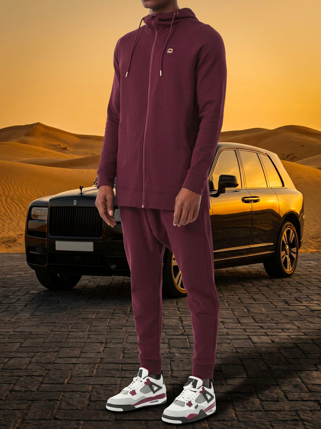 Ensemble Jacket Relaxed Qaba'il Bordeaux
